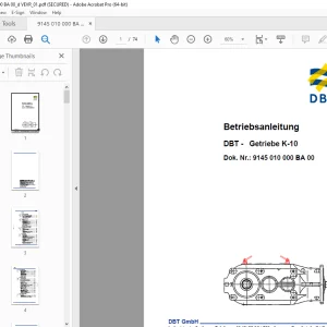 CAT DBT Getriebe K-10 Betriebsanleitung - PDF DOWNLOAD