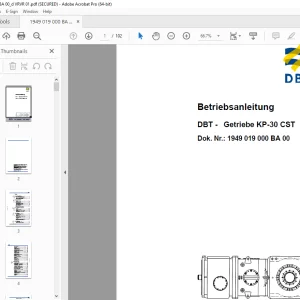 CAT DBT Getriebe KP-30 CST Betriebsanleitung - PDF DOWNLOAD