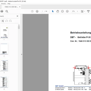 CAT DBT Getriebe P-30 UEL-R Betriebsanleitung -  PDF DOWNLOAD
