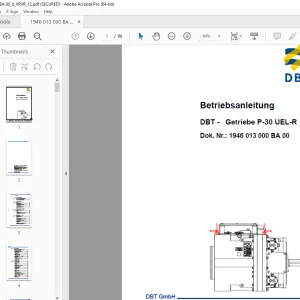 CAT DBT Getriebe P-30 UEL-R Betriebsanleitung - PDF DOWNLOAD
