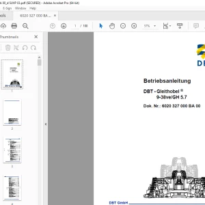 CAT DBT Gleithobel 9-38ve/GH 5.7 Betriebsanleitung - PDF DOWNLOAD