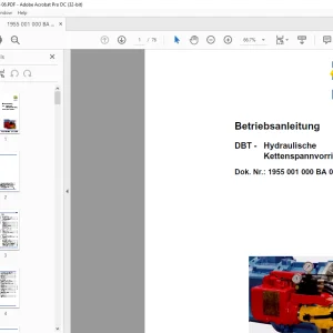 CAT DBT Hydraulische Kettenspannvorrichtung Betriebsanleitung -  PDF DOWNLOAD