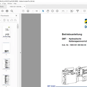 CAT DBT Hydraulische Kettenspannvorrichtung Betriebsanleitung PDF