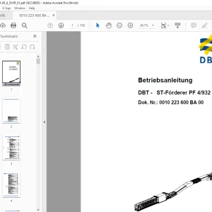 CAT DBT ST-Förderer PF 4/932 Betriebsanleitung - PDF DOWNLOAD