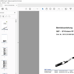 CAT DBT ST-Förderer PF 4/932 Betriebsanleitung - PDF DOWNLOAD