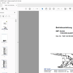 CAT DBT Schild 1100/2300-2x4207-1750 Betriebsanleitung - PDF DOWNLOAD