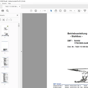 CAT DBT Schild 1750/3800-2x4838-1750 Betriebsanleitung  - PDF DOWNLOAD