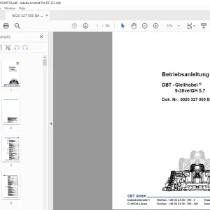CAT Забойный конвейер типа DBT GH-PF 4932 Инструкция по эксплуатации - PDF