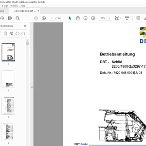 CAT DBT Schild 2200/4800-2x3297-1750 Betriebsanleitung PDF