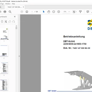 CAT DBT-Schild 2230 4030-2x1655-1750 Betriebsanleitung PDF