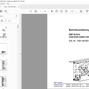 CAT DBT Schild 2300/4300-4x800-1000 Betriebsanleitung - PDF DOWNLOAD