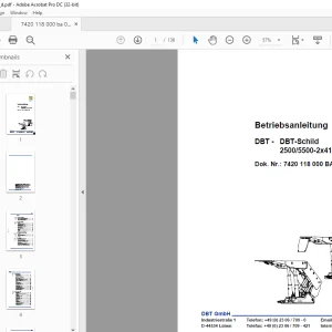 CAT DBT-Schild 2500/5500-2x4139-1750 Betriebsanleitung - PDF DOWNLOAD