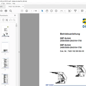 CAT DBT-Schild 2550/5500-2X4319-1750 DBT-Schild 2400/5000-2X4319-1750 Betriebsanleitung PDF