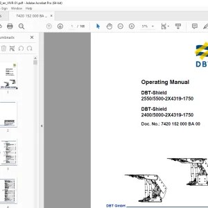 CAT DBT-Schild 2550/5500-2X4319-1750 DBT-Schild 2400/5000-2X4319-1750 Operating Manual PDF