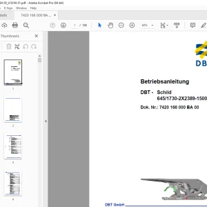 CAT DBT - Schild 645/1730-2X2389-1500 Betriebsanleitung - PDF DOWNLOAD