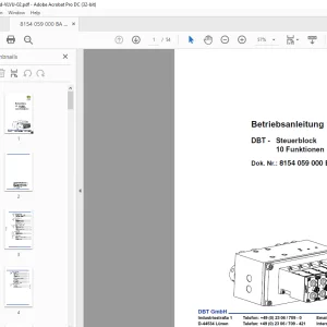 CAT DBT Steuerblock 10 Funktionen Betriebsanleitung - PDF DOWNLOAD
