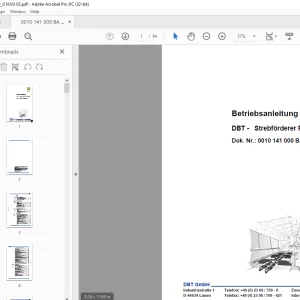 CAT DBT Strebförderer PF 4/1032 Betriebsanleitung - PDF DOWNLOAD