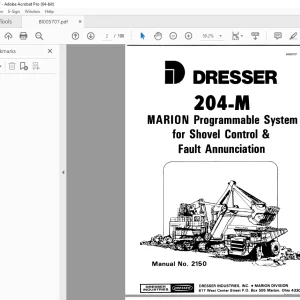CAT Dresser 204-M MARION Programmable System for Shovel Control & Fault Annunciation Manual 2150 PDF