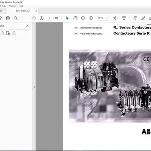 CAT Electric Rope Shovel ABB R Series Contactors Instruction Manual BI619907 PDF