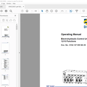 CAT Electrohydraulic Control Unit, 12/10 Functions Operating Manual EM022601 PDF
