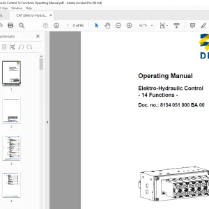 CAT Elektro-Hydraulic Control 14 Functions Operating Manual PDF