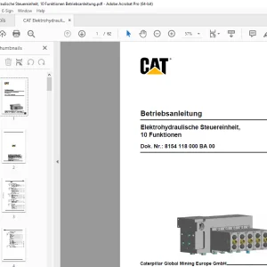 CAT Elektrohydraulische Steuereinheit, 10 Funktionen Betriebsanleitung PDF