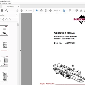 CAT Feeder Breaker 54-2142R Operation & Maintenance Manual BI629452 PDF