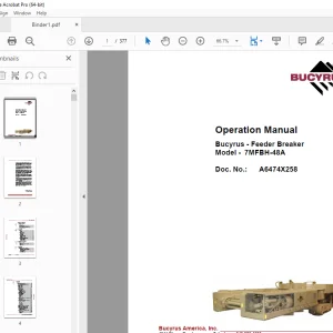 CAT Feeder Breaker 54-2168 Operation & Maintenance Manual BI629475 PDF