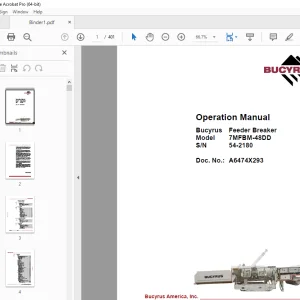 CAT Feeder Breaker 54-2180 Operation & Maintenance Manual BI629484 PDF