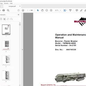 CAT Feeder Breaker 54-2185 Operation & Maintenance Manual BI629489 PDF