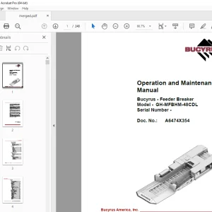 CAT Feeder Breaker 54-2186 Operation & Maintenance Manual BI629490 PDF