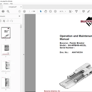 CAT Feeder Breaker 54-2187 Operation & Maintenance Manual BI629491 PDF