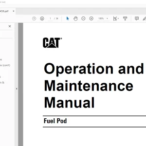 CAT Fuel Pod Operation & Maintenance Manual A6474X459  - PDF DOWNLOAD