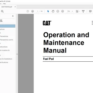 CAT Fuel Pod Operation and Maintenance Manual A6474X459 - PDF