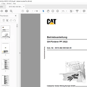 CAT GH-Förderer PF 3/822 Betriebsanleitung - PDF DOWNLOAD
