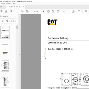 CAT Getriebe KP-30 CST Betriebsanleitung - PDF DOWNLOAD