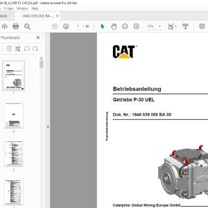 CAT Getriebe P-30 UEL Betriebsanleitung - PDF DOWNLOAD