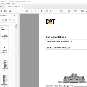 CAT Gleithobel GH 9-38VE/5.7N Betriebsanleitung - PDF DOWNLOAD