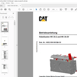 CAT Hobelkasten HK 30-2 und HK 30-2V Betriebsanleitung PDF