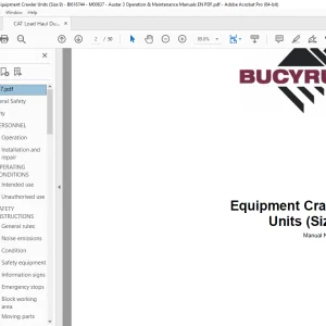 CAT Load Haul Dump Equipment Crawler Units (Size 9) Operators Manual  -PDF