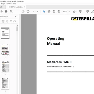 CAT Moolarben PMC-R Operating Manual EM027826 - PDF DOWNLOAD
