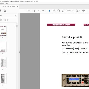 CAT Porubové ovládání s jednotkou PMC-R pro kombajnový provoz Návod k použití PDF