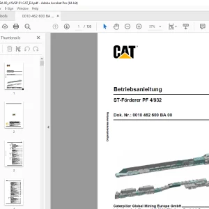 CAT ST-Förderer PF 4/932 Betriebsanleitung - PDF DOWNLOAD