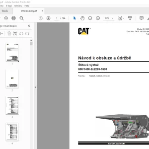 CAT Štítová výztuž 600/1400-2x2283-1500 Návod k obsluze a údržbě - PDF DOWNLOAD