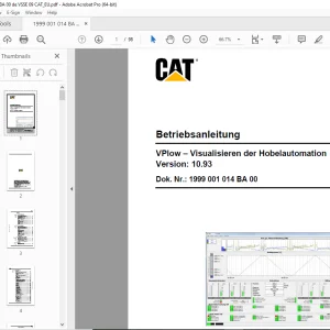 CAT VPlow – Visualisieren der Hobelautomation Betriebsanleitung PDF