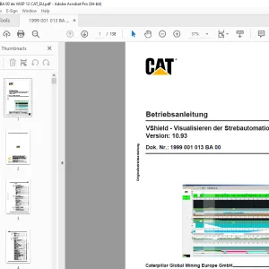 CAT VShield - Visualisieren der Strebautomation Betriebsanleitung PDF