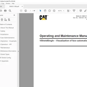 CAT VShieldSingle – Visualization of face automation Operating & Maintenance Manual EM031189 PDF