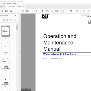 CAT Water valve unit 2 Functions Operation & Maintenance Manual EM019761 PDF