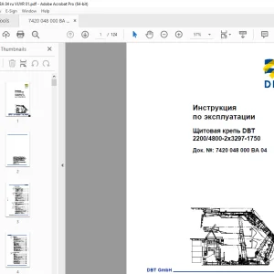 CAT Щитовая крепь DBT 2200/4800-2x3297-1750 Инструкция по эксплуатации PDF