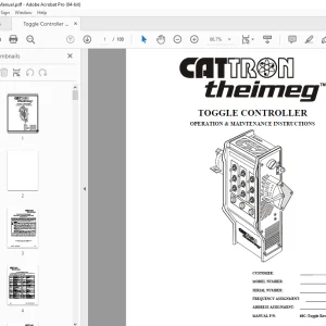 CATTRON Theimeg Toggle Controller Operation & Maintenance Manual PDF
